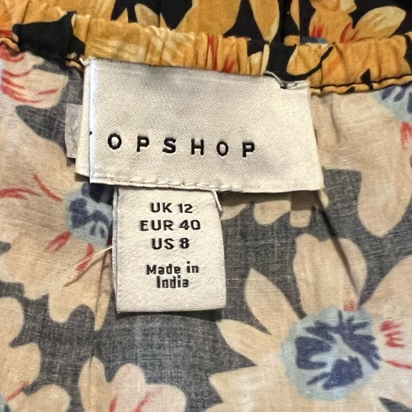 NWOT Topshop Floral Yellow and Black Dress - Picture 5 of 6